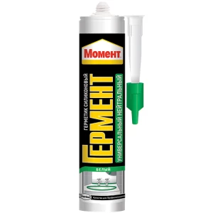 Герметик Силикон. Универсальный Момент ГЕРМЕНТ белый, 280мл