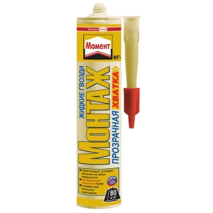 Клей-герметик Прозрачная Хватка MF-80 Момент Монтаж, 300г