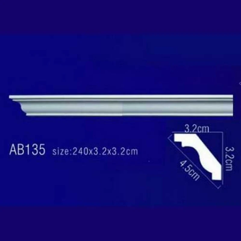 AB135 Плинтус потолочный без орнамента в Казани