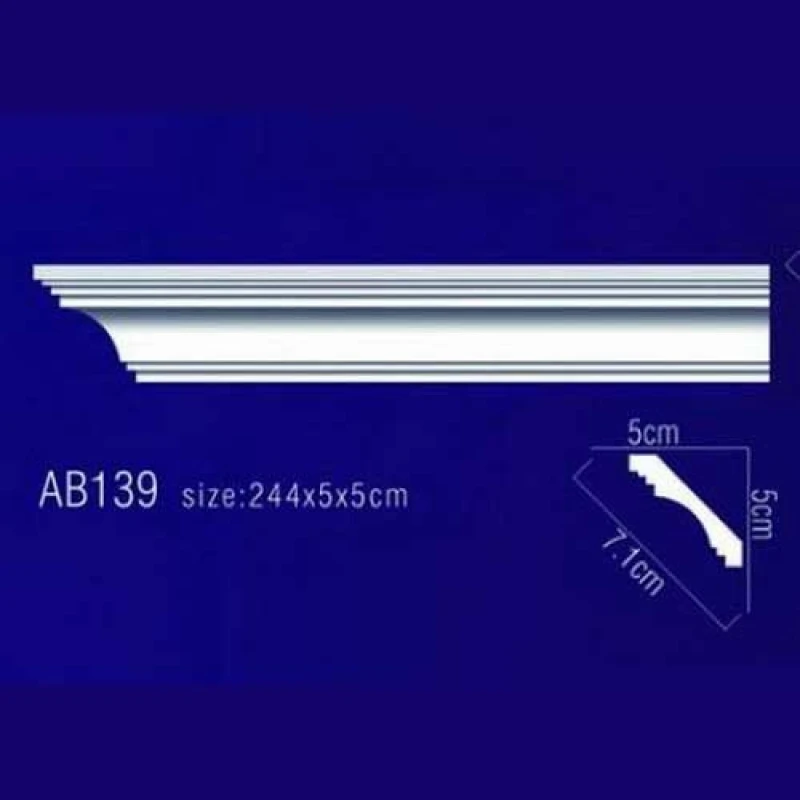AB139 Плинтус потолочный без орнамента в Казани