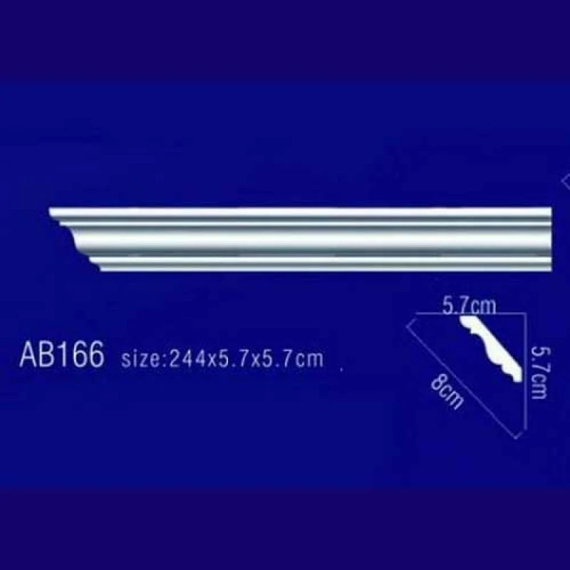 AB166 Плинтус потолочный без орнамента в Казани