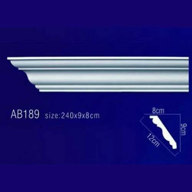 AB189 Плинтус потолочный без орнамента в Казани