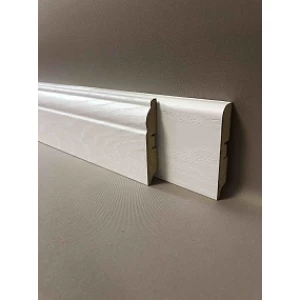 Плинтус напольный МДФ SM 02-80 Аивори белый