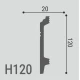 Плинтус напольный из дюрополимера H 120 в Казани