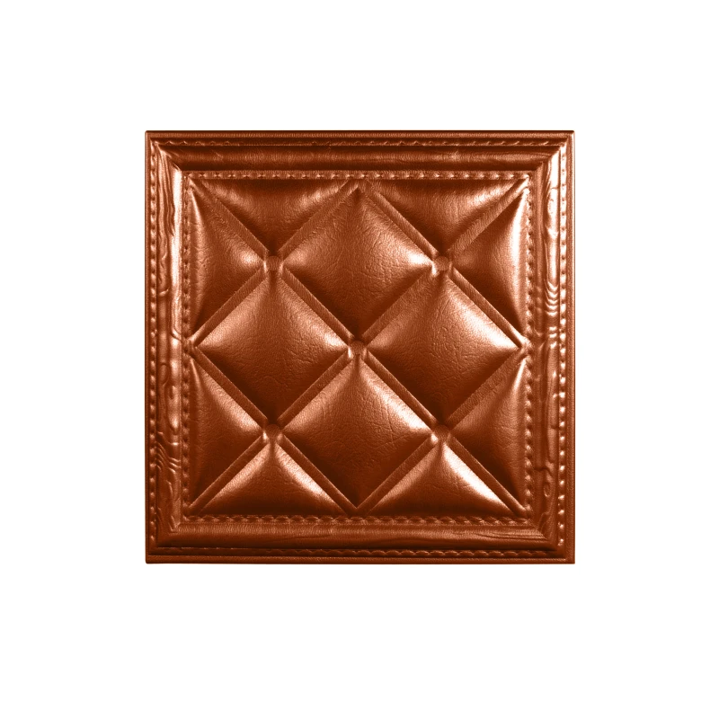 Мягкая стеновая панель  из экокожи Classic 400х400 мм - Bronze