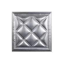 Мягкая стеновая панель  из экокожи Classic 400х400 мм - Silver в Казани