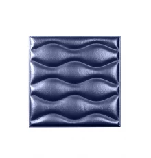 Мягкая стеновая панель из экокожи Wave - Navy в Казани