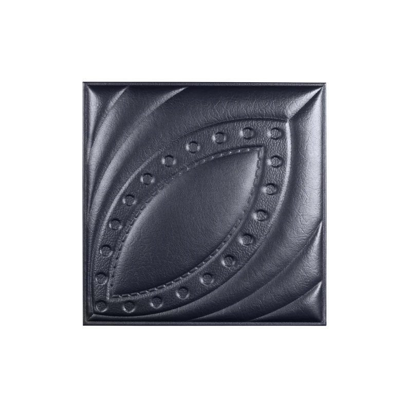 Мягкая стеновая панель из экокожи Petal 400х400 мм - Platinum