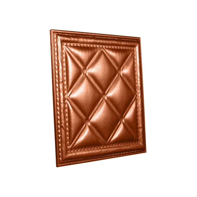 Мягкая стеновая панель  из экокожи Classic 400х400 мм - Bronze