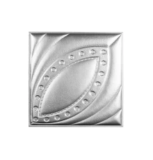 Мягкая стеновая панель из экокожи Petal 400х400 мм - Silver в Казани