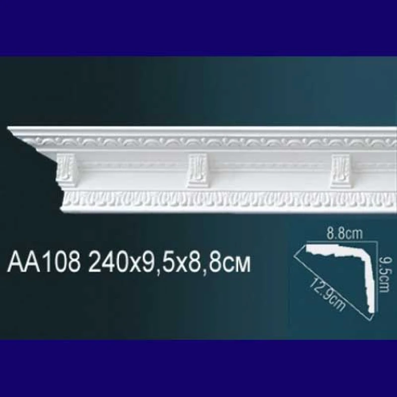 потолочный плинтус с орнаментом AA108 в Казани