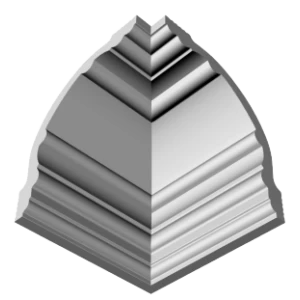 Уголки к потолочному плинтусу GP21