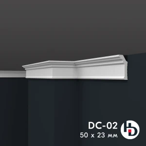 Потолочный плинтус из жесткого XPS ПраймДекор HD DC02